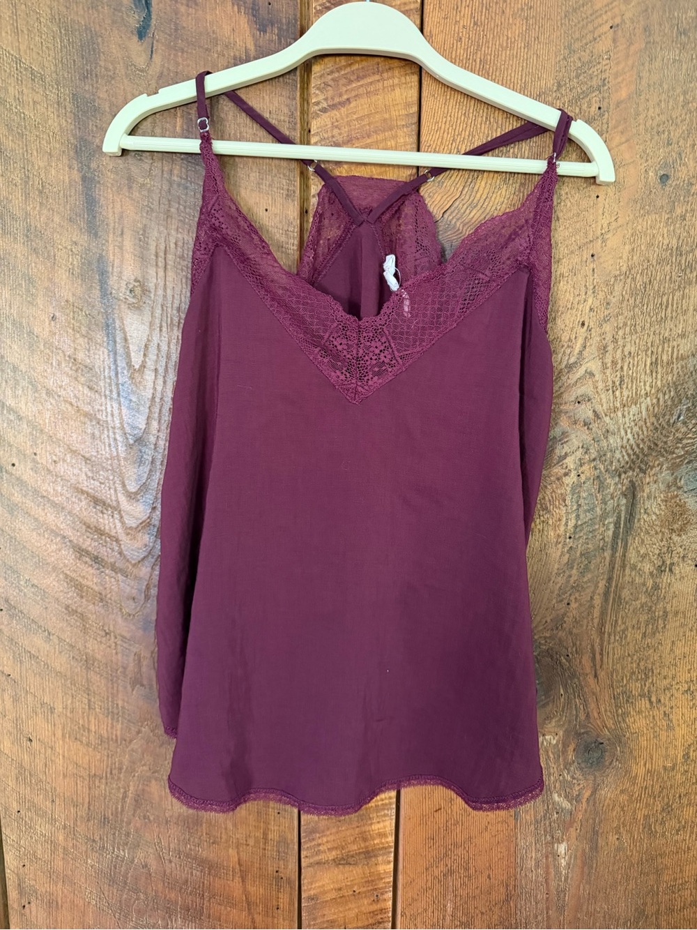 lovestitch Lace Trim Plum Slip Camisole Boho Southwestern Size S Hippie Y2K